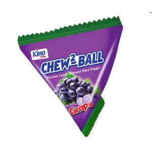 Cek Halal Kino Chew2-ball Permen Lunak Bersalut Rasa Anggur BPOM