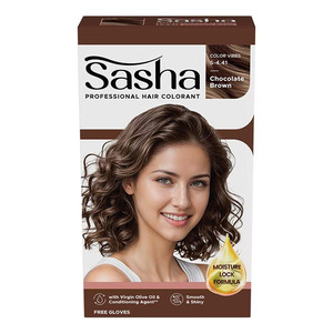 Cek Halal Sasha Professional Hair Colorant Color Vibe Series S-4.41 Chocolate Brown BPOM