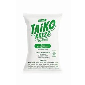 Cek Halala Taiko Krezz Chips Makanan Ringan Ekstrudat Rasa Rumput Laut BPOM