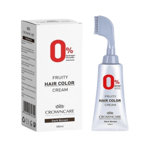 Cek Halal Crowncare Fruity & Keratin Hair Color Comb-Dark Brown BPOM
