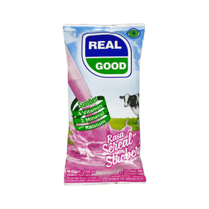 Cek Halal Real Good Minuman Mengandung Susu Rasa Sereal Stroberi BPOM